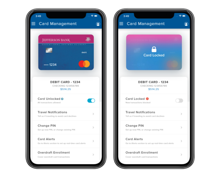 Jefferson Bank Card Lock