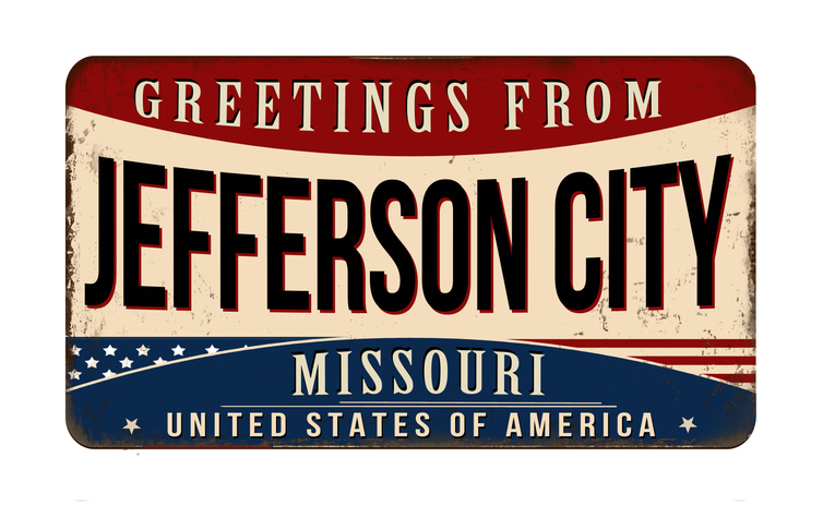 Greetings from Jefferson City Missouri Sign